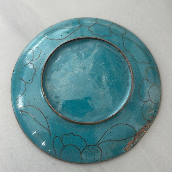 Antique Chinese Cloisonné Small Dishes - Picture 5 of 8